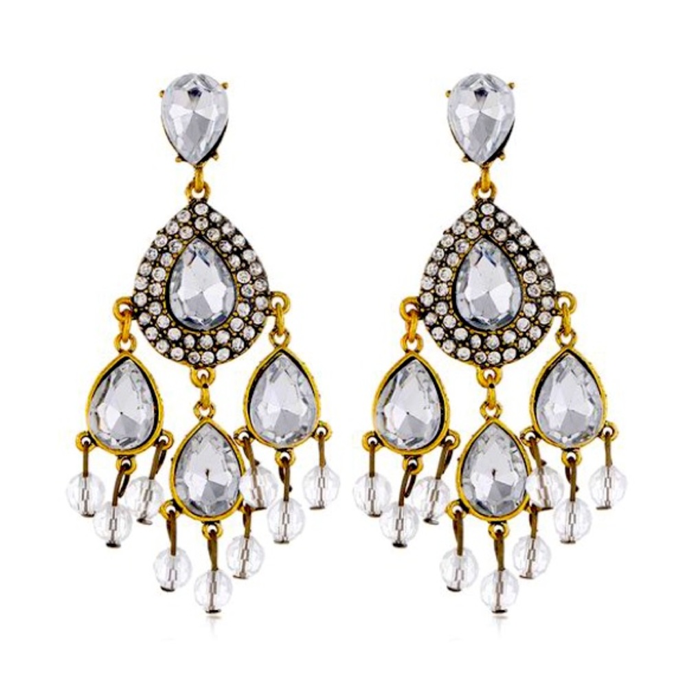 Drop Gemstone Earrings